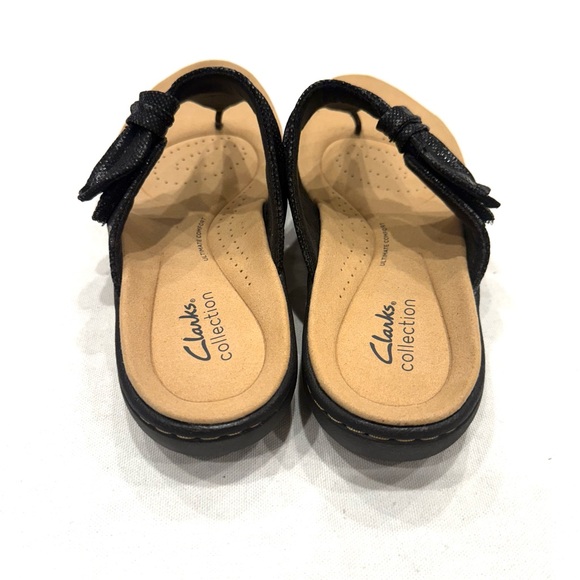 CLARKS LAURIEANN RAE WOMEN SLIPPERS COLOR BLACK NOIR - Picture 7 of 9